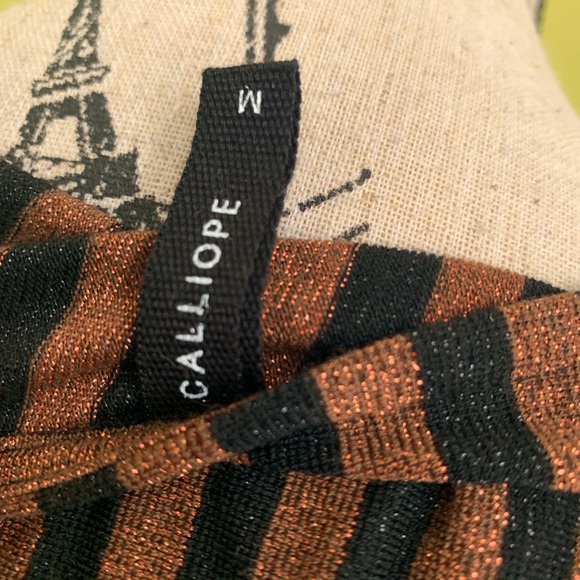 Gold stripe sparkle blouse MEDIUM - Picture 9 of 9